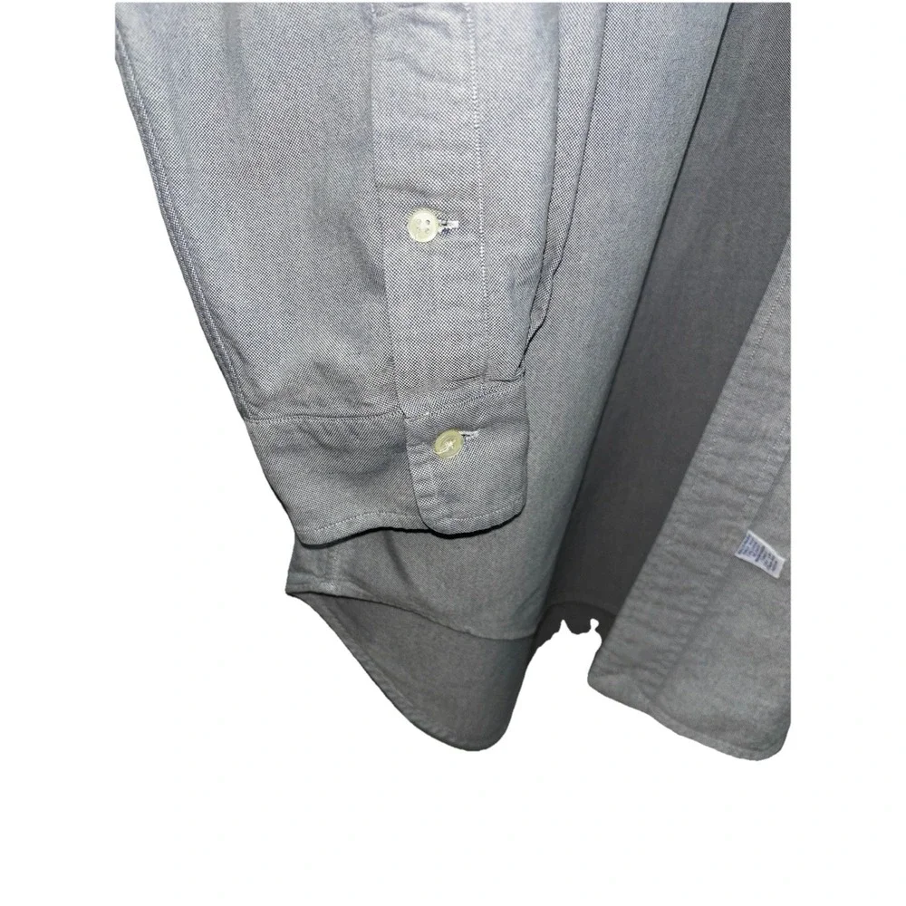 Polo Ralph Lauren Mens 16.5-33 L Gray Classic Fit 100% Cotton Button-Down Shirt‎
